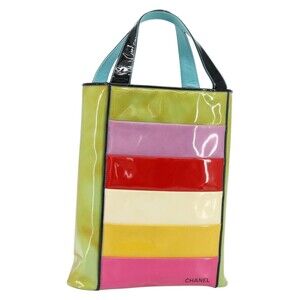 Chanel Tote Bag Enamel Multicolor Gold CC